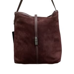 NWT MZ Wallace Bag Women’s 1Size Small Astor Hobo Suede&Smooth Leather Wine Colr
